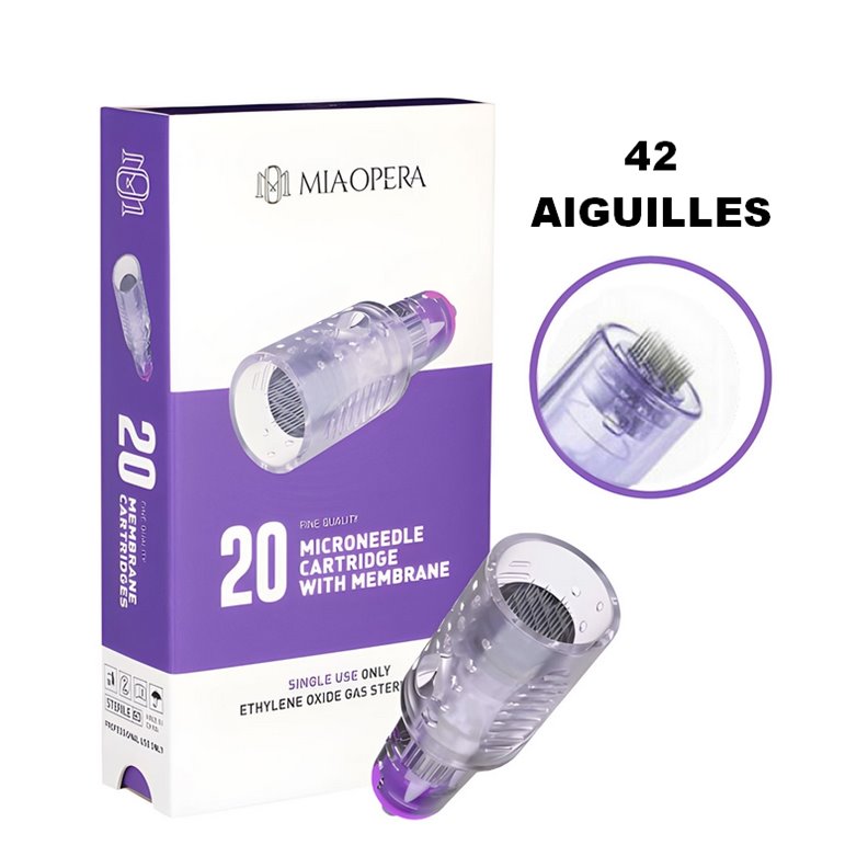 Agujas MiaOpera Microneedling - 42 agujas de 0,25 mm por 20