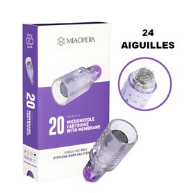 MiaOpera Agujas Microneedling - 24 agujas 0.25mm por 20