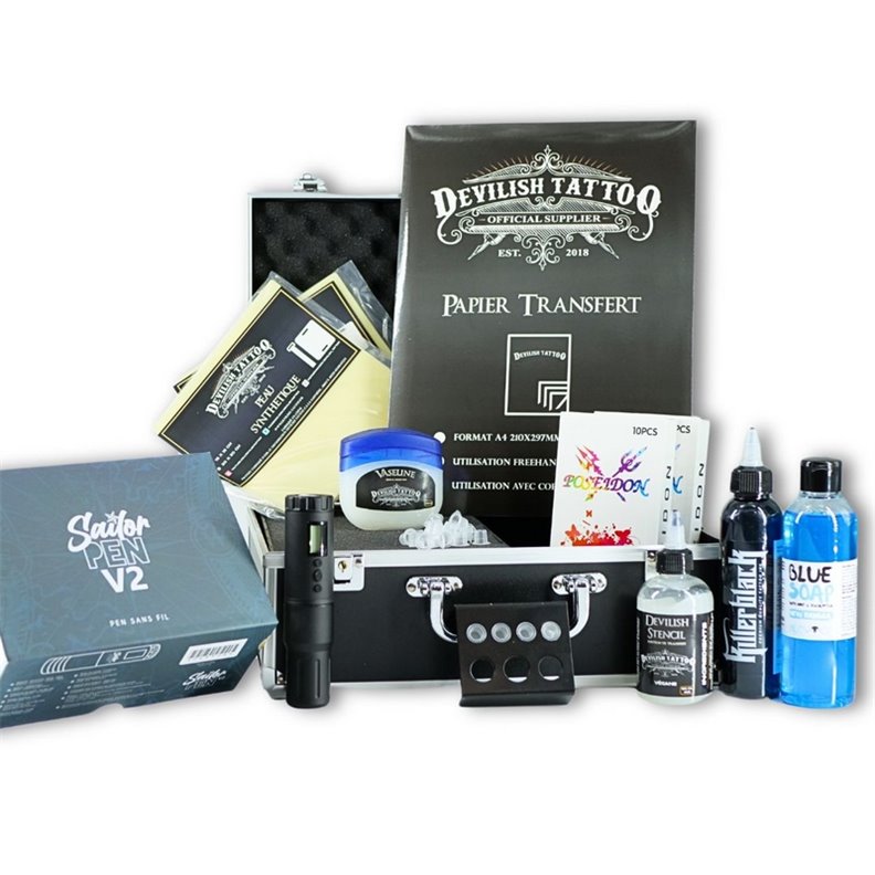 Kit de tatuaje portátil - Sailor pen V2 a pilas