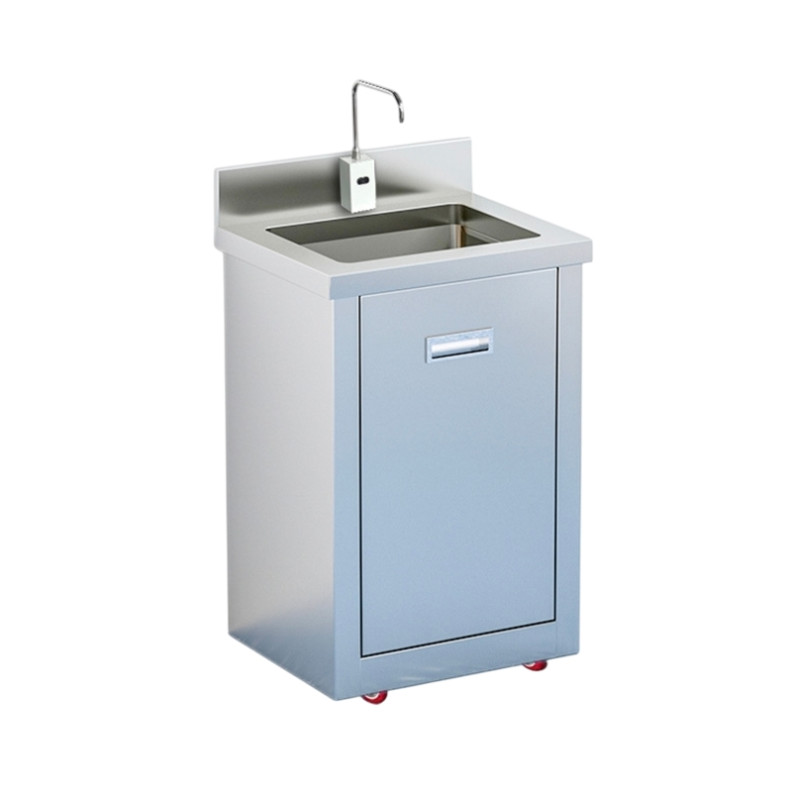 Lave mains autonome en inox avec commande au pied Lave mains autonome en inox avec commande au pied