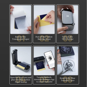 Utilisation Mini thermocopieur tatouage PHOMEMO TP31 Utilisation Mini thermocopieur tatouage PHOMEMO TP31