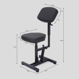 Dimensions - Chaise repose bras ergonomique pour tatouage