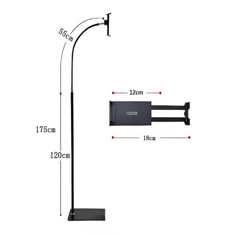 Support au sol multifonction pour téléphone et tablette