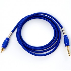 clip cord RCA premium azul para maquina de tatuar