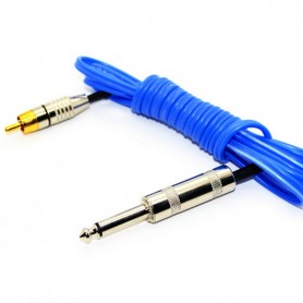 1.80m clip cord RCA standard azul para maquinas de tatuaje