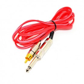 1.80m clip cord RCA standard rojo para maquina de tatuar