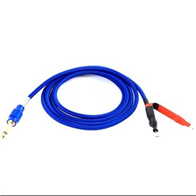 Clip Cord Premium 1.80m azul para máquinas de tatuar