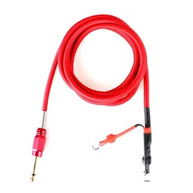 Clip Cord Premium 1,80m rojo para máquina de tatuar