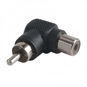 Adaptador RCA macho / RCA hembra en ángulo de 90