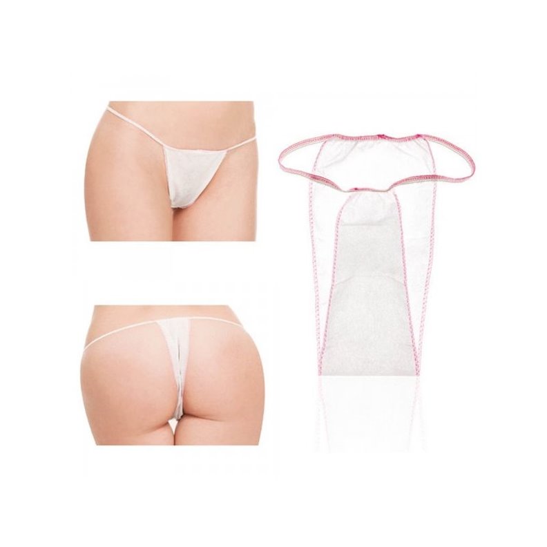 Tanga desechable blanco mujer - Polybag 100 unidades Xanitalia