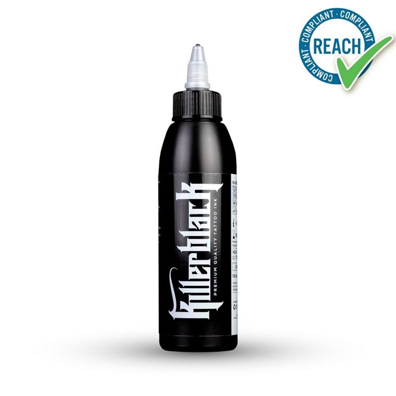 KILLERBLACK Tinta para tatuajes TATTOO INK - Powerful Black 150ml