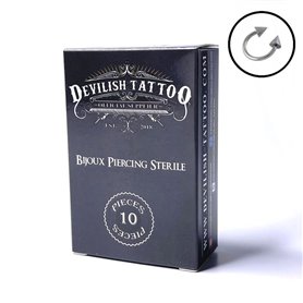 Piercing estéril BARBELLS circular Titanio G23 Devilish Tattoo