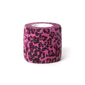 Funda adhesiva de agarre 50mm par 4,5m - Leopardo rosa