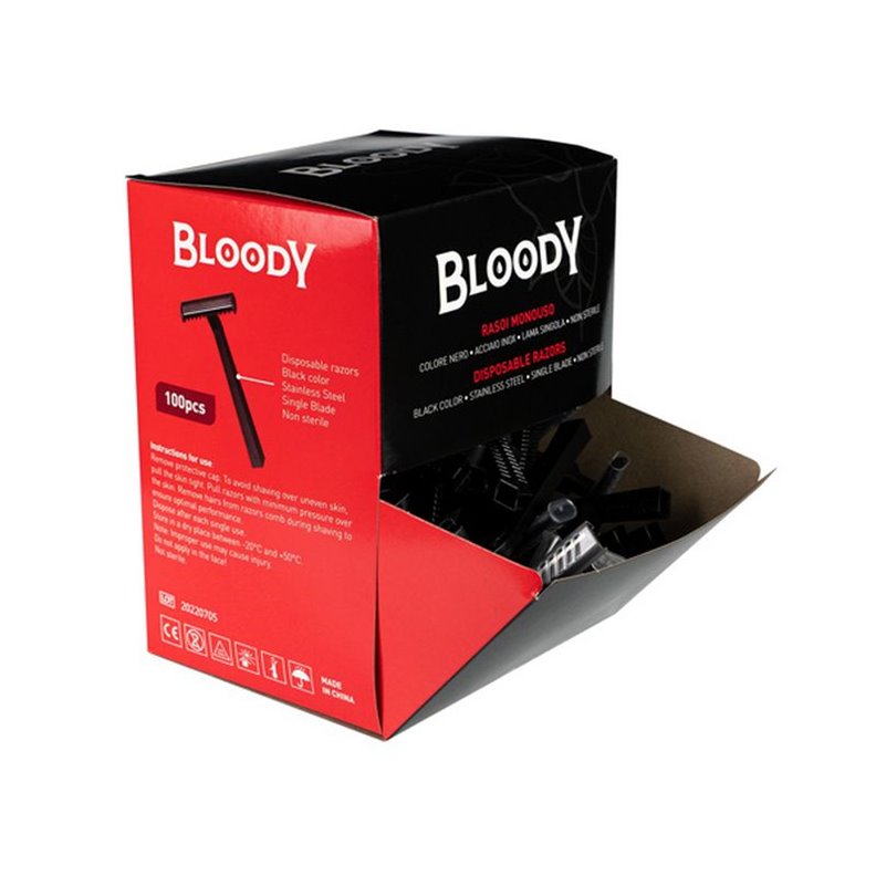 Maquinillas de afeitar desechables BLOODY Black 100pk