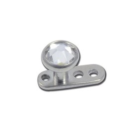 Bijoux stérérile piercing surface Cristal Blanc