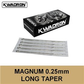 KWADRON Agujas Magnum 0.25mm Long Taper - Juego de 50