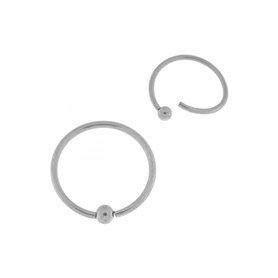 Joyería piercing Anillo con bola ajustable por torsión