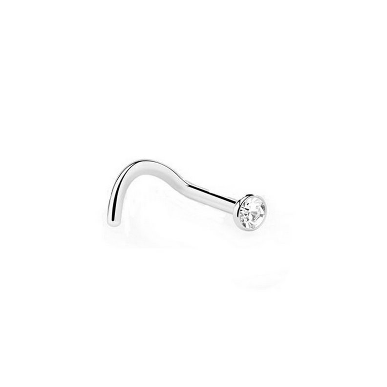 Joyas piercing NOSE curvadas con strass Crystal