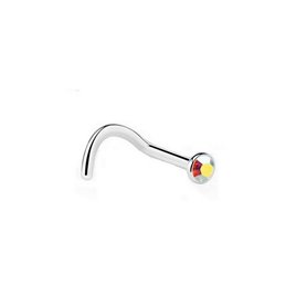 Joyas piercing NOSE curvadas con strass Aurore Boreale