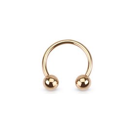 Barbells circular piercing joyería Oro rosa 316L